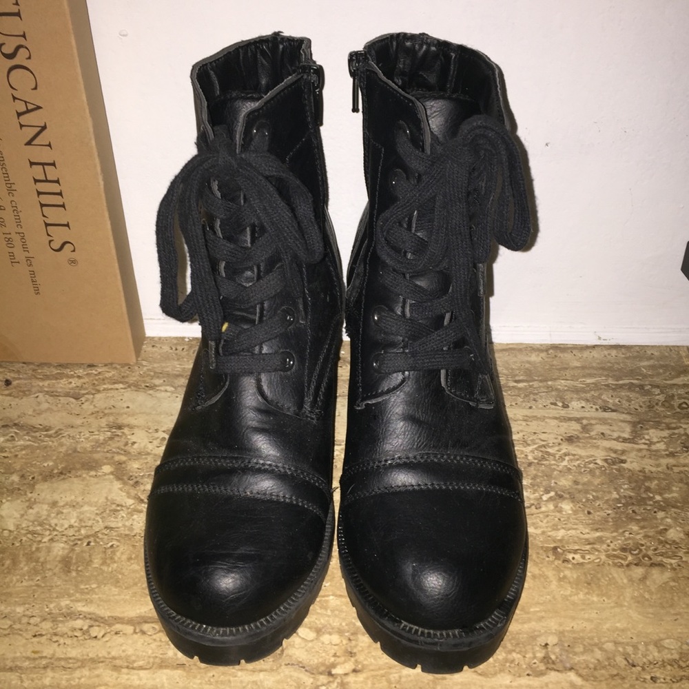 High Heel Combat Boot